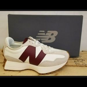 SOLD--New balance 327 Moonbeam/Burgundy Womens